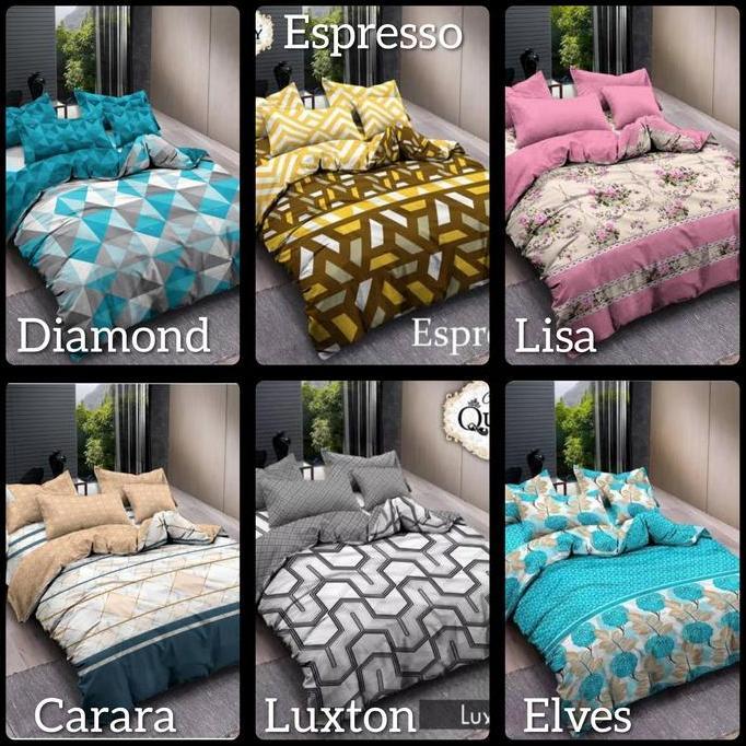 Sprei Katun Vallery Quincy Internal EXTRA King 200x200 Tinggi 30 murah