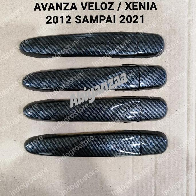 BURUAN,.] COVER HANDLE PINTU CARBON MOBIL ALL NEW AVANZA VELOZ XENIA 2012 2013 2014 2015 2016 2017 2