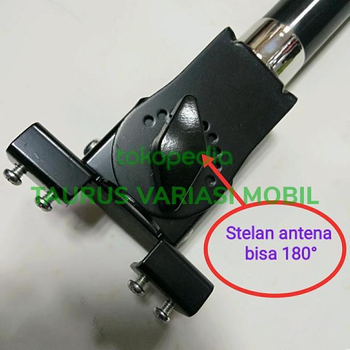 antena tiang bendera mobil jepit universal crom import