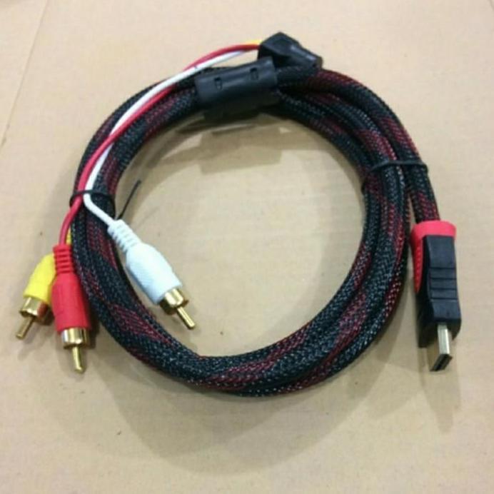 Kabel/cable HDMI to 3 RCA 1.5M converter hdmi to rca