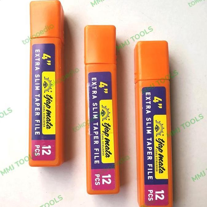 Ready Kikir segitiga cap MATA 4" (harga/pc) - Kikir Gergaji cap MATA - Slim taper