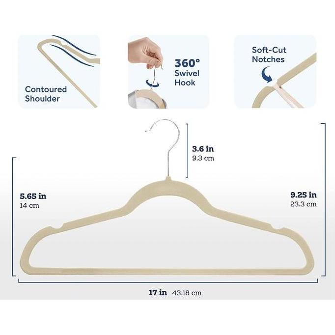 Velvet Hanger Hanger Beludru Premium Luxury Hanger Gantungan Baju
