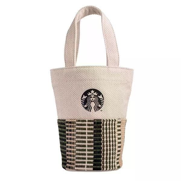Cup Bag Starbucks Goddess Stitching Woven Accompanying Cup Cream | Tas Minuman Cup Kopi | Tas Kanvas
