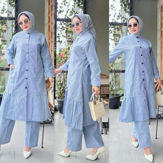 THALIA SET ZAVIERA set tunik zaviera ready set zaviera terbaru Muslim Wanita