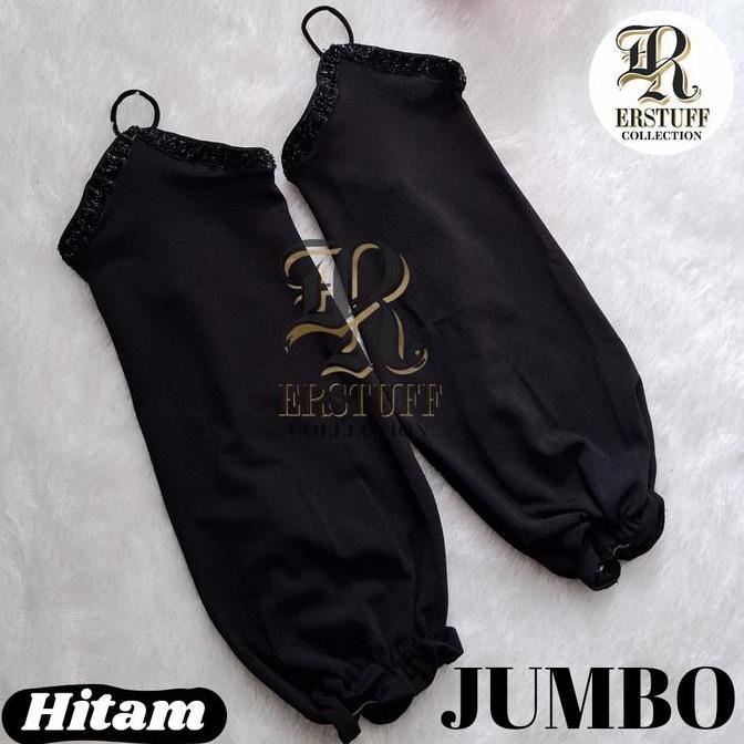 JUMBO BIG SIZE HANDSOCK RING GLITTER GLAMOR / MANSET CINCIN GLITER GLAMOUR  Tangan Renda Muslim