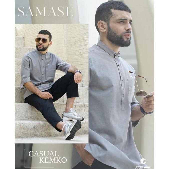 New Samase Kemko Kemeja Koko Casual 3/4 U115P