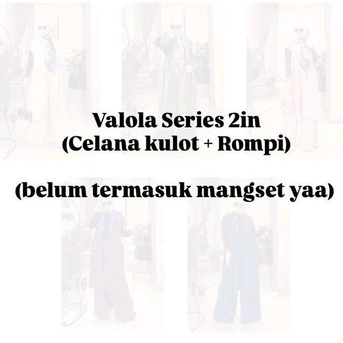 Valola Series set celana kulot dan rompi baenetta