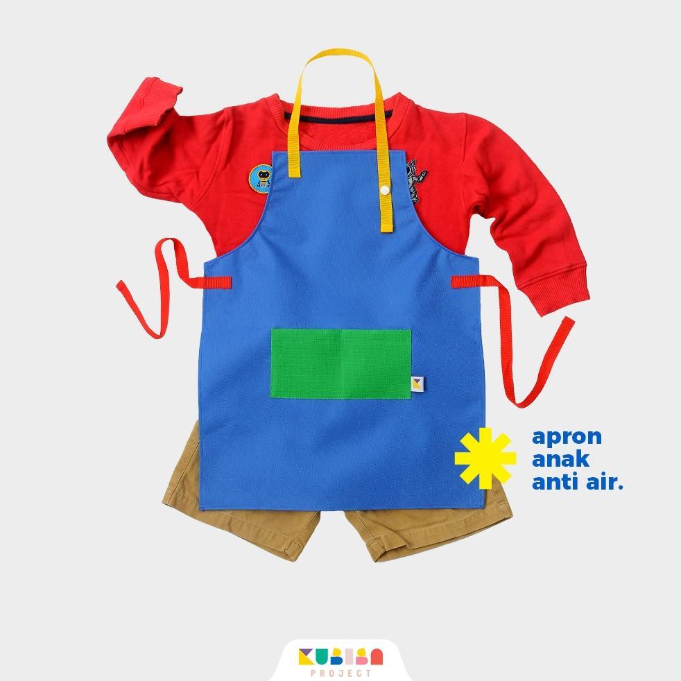 Apron / Celemek Anak Anti Air (Biru) | KUBISA Project