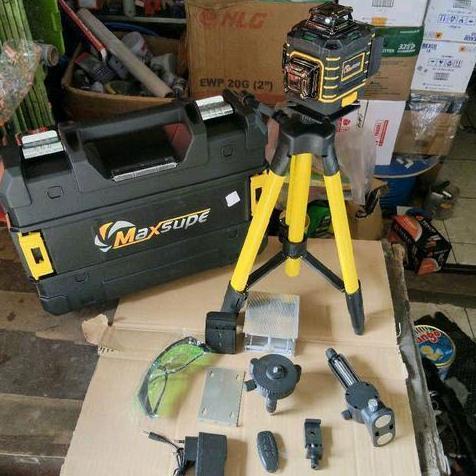 HATSUD MAXSUPE LINE LASER KIT + TRIPOD SET / LASER LINE LEVEL 16 LINE + BOX