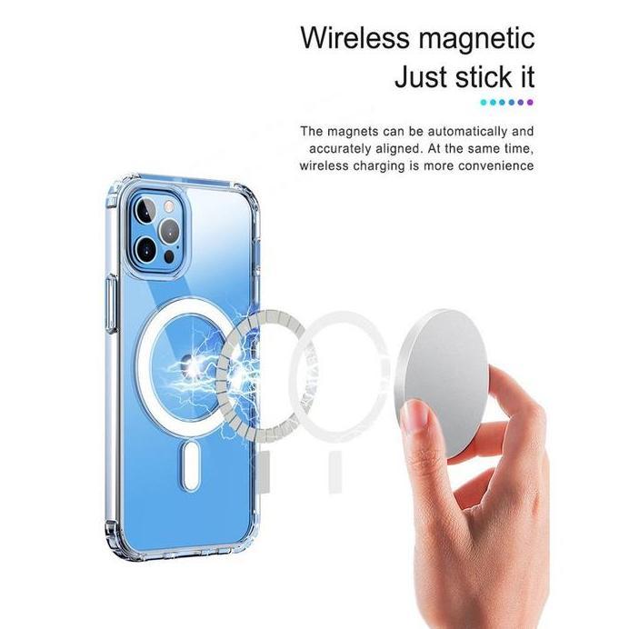 Case  untuk Oppo reno zoom 10X MAGSAFE Wireless Anti CRACK Bumper Magnetic Transparan Clear Softcase