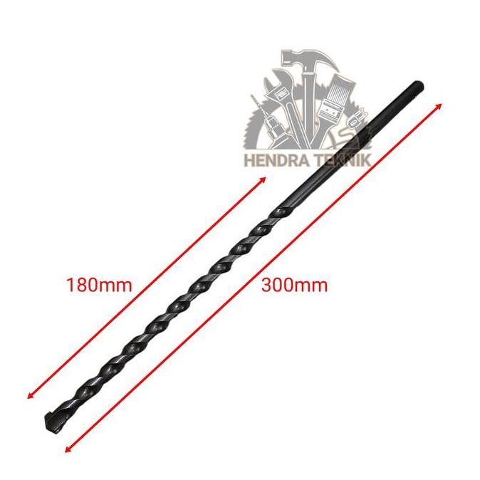 ZORRA8 BOR BETON PANJANG 5mm 6mm 8mm 10mm 12mm 14mm 16mm 18mm 20mm X 300MM MATA BOR TEMBOK 30CM BIJI