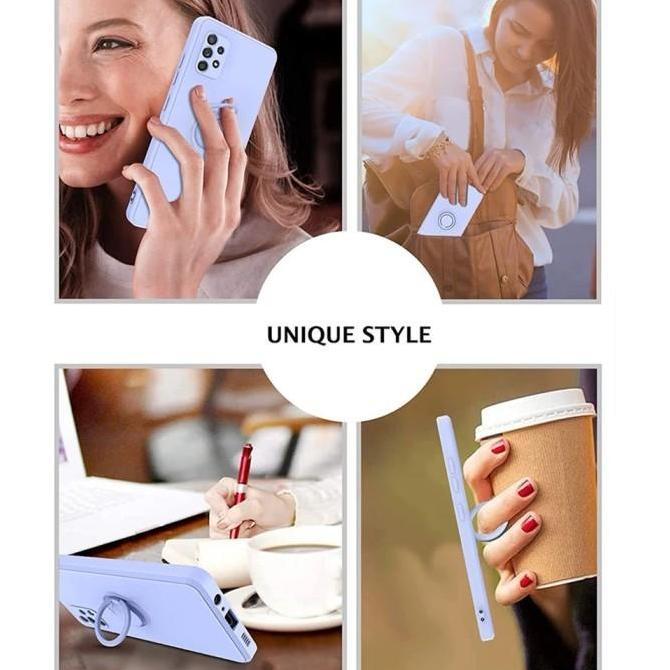 case   untuk Oppo A5S A12 A7 Case Candy Ring Stand Bracket Holder TALI