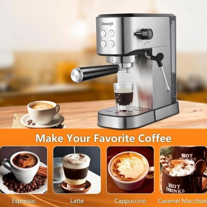 DAXZI Mesin Kopi 20 Bar 1L Liter Espresso Coffee Maker Frothing 1350W CM5020