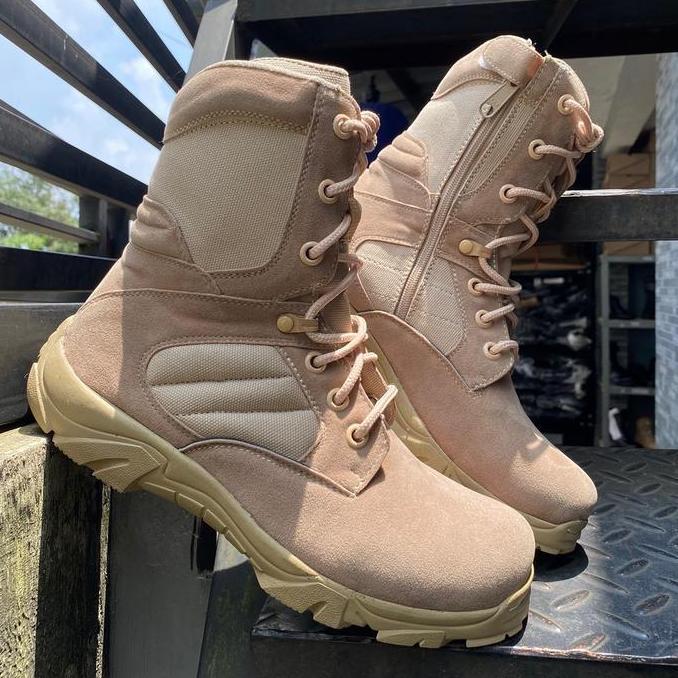 Sepatu delta gurun sepatu adventure,pol pp Pertengahan betis karet boots Shoes Hitam