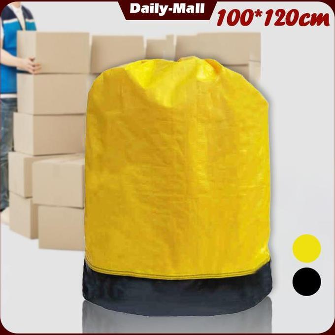 ZASSAT Tas Jinjing Berkapasitas Besar / 120*100cm Tas Pengepakan Serut / Tas Anyaman Plastik