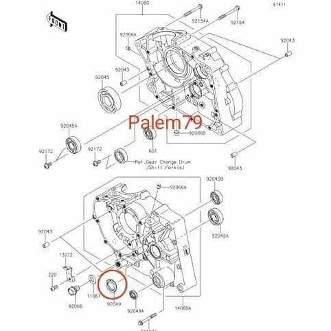 Seal As Gear Depan Ori KLX 150 S L BF - Sil Tuas Gir Dtracker