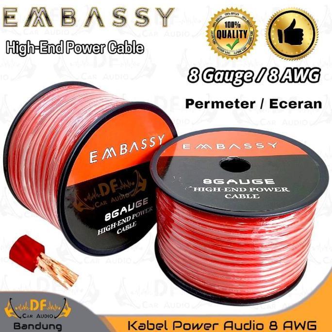 Kabel Power 8 AWG EMBASSY / Kabel Power Audio Mobil 8 AWG EMBASSY / Kabel Strum Audio Mobil 8 AWG EM