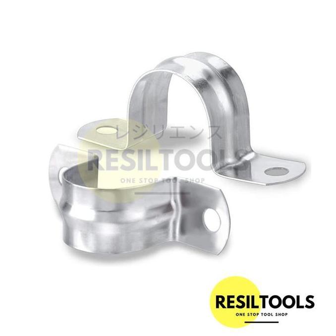 Clamp Omega Stainless Steel M 27 Klem Sadel Pipa Paralon Bando Perbuah