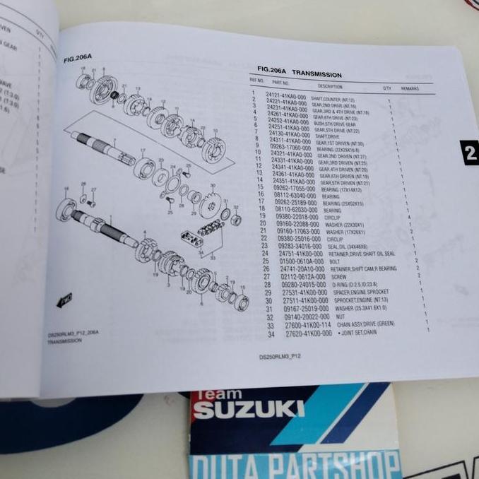 buku katalog motor suzuki V-Strom 250 original Suzuki Asli