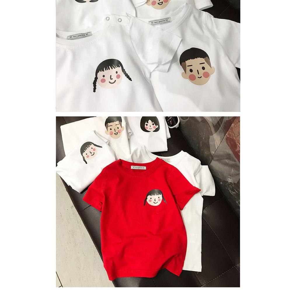 BESTPROMO FAM KARTUN baju kembar seragam model lucu oblong bagus murah kapelan keluarga bapak ibu an