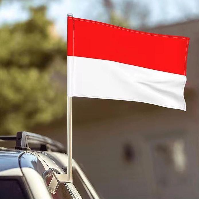 Ready Bendera Nasional Indonesia Untuk Pawai Bendera Kaca - Mobil Bendera Mobil - Bendera Merah Puti