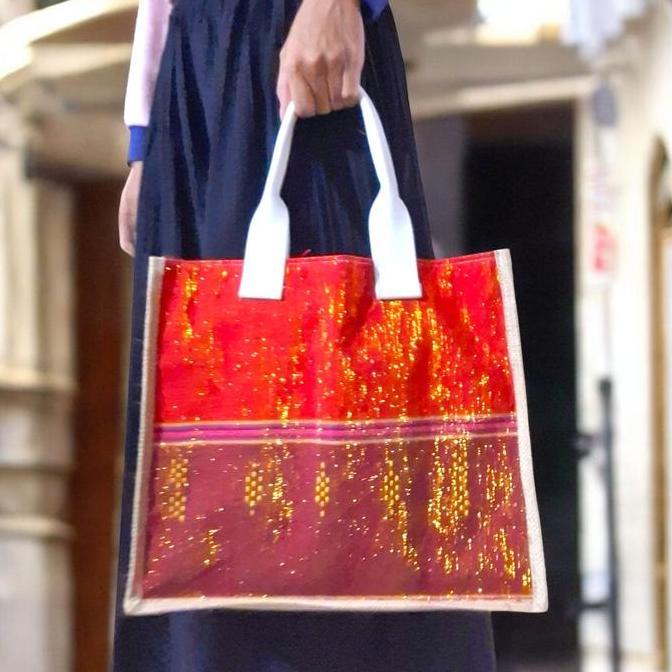 Tas Goni Laminasi Batik Tas Ulos/Tote Bag/Tas Motif Seni dan Unik/Tas Wanita MS