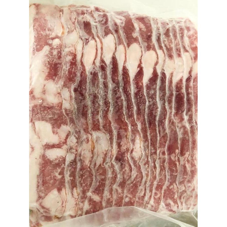 Streaky pork bacon 500gr / bacon babi 500gr daging babi bacon Frozen JS