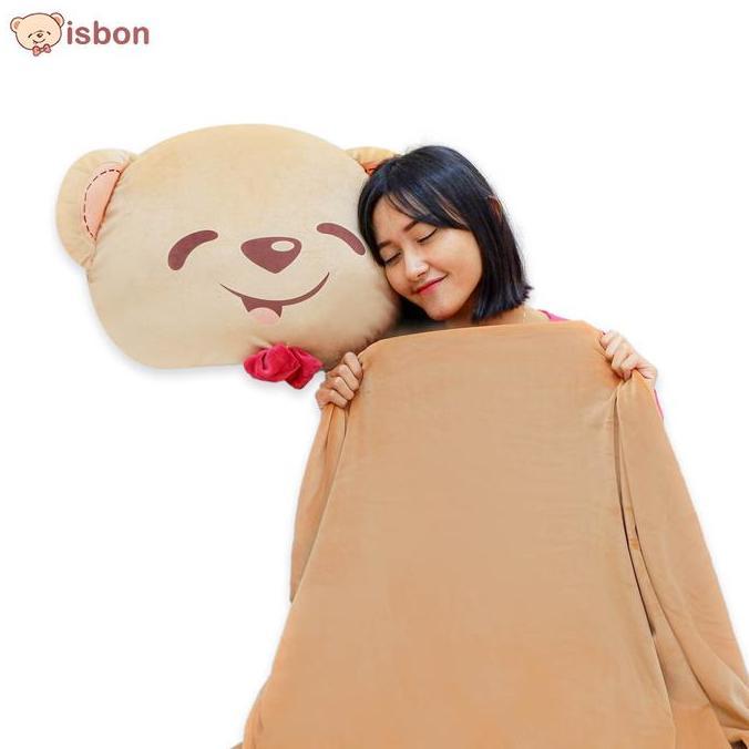 Balmut Bantal Selimut Beruang Istana Boneka Balmut Boney traveling