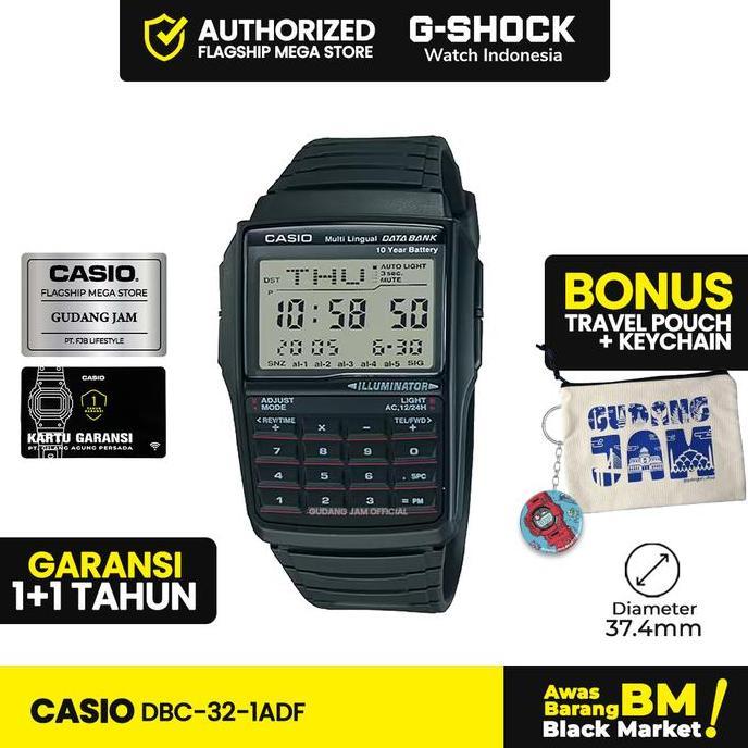Dmenleo - Casio General DBC-32-1ADF Jam Tangan Pria | Kalkulator | Digital | Anti Air | Original | C