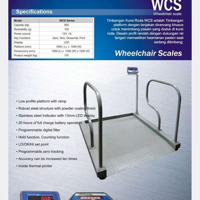Timbangan WHEELCHAIR WCS SERIES  SCALES SAYAKI A1-5 KAPASITAS 500KG  / 0.5KG / TIMBANGAN KURSI RODA 