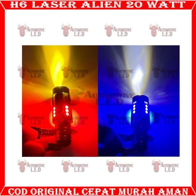 Xifa_nurabdilah - ORIGINAL LAMPU UTAMA MOTOR H6 LASER 30 LED ALIEN H6 LED LASER 2 WARNA HI / LOO 20 