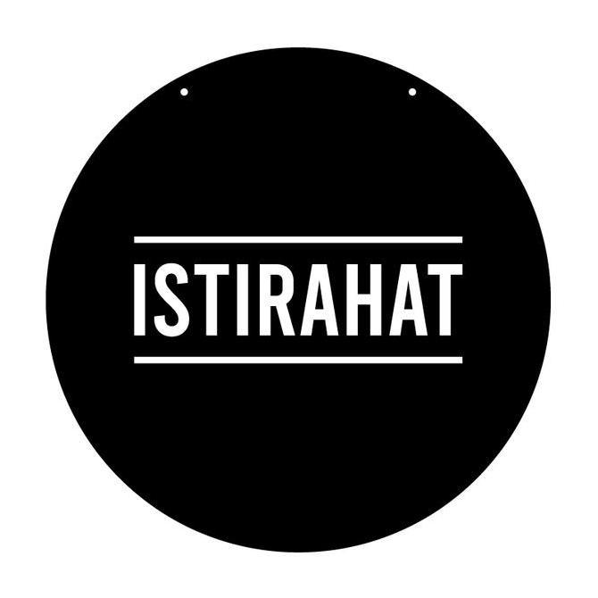 Sign Board Akrilik | Istirahat | Papan Label Akrilik Sedang Istirahat
