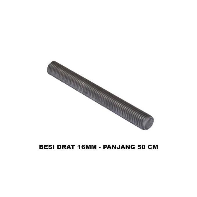 YOGSIXO EELIC BED-M16X50 Besi drat ulir diameter 16mm x panjang 50 cm cocok untuk perakitan mesin DI