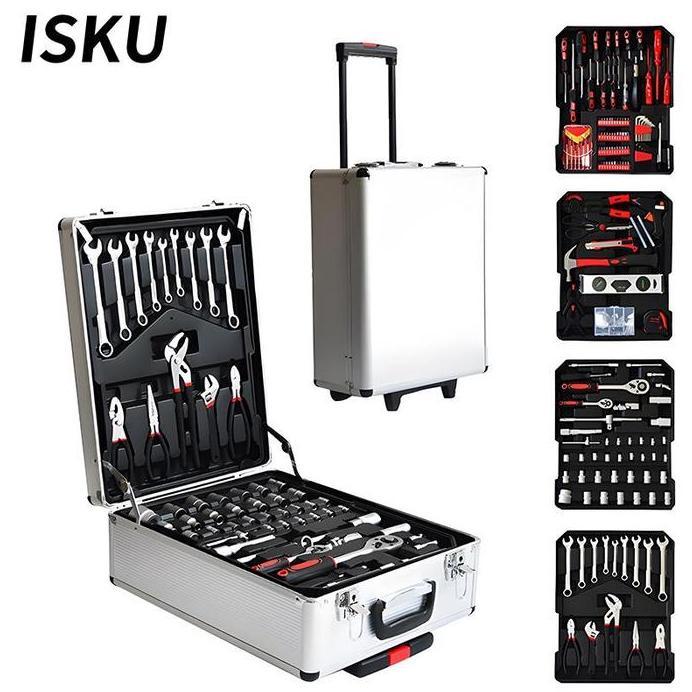 ISKUTool Kit 187 PCS Perkakas Bengkel Tool set/Koper Set Perkakas Bengkel/Alat Bengkel Perkakas Leng