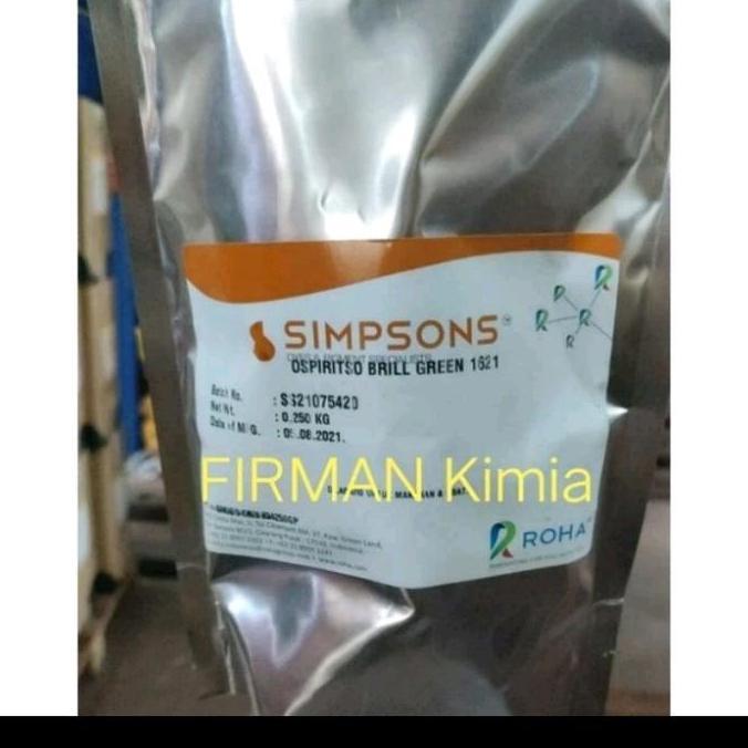 Pewarna hijau berbasis minyak-lilin-politur/Ospiritso brill green-1621 250gr Simpsons