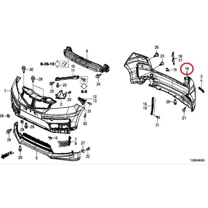 Bumper Belakang Jazz MMC Jazz GE8 2013 Original