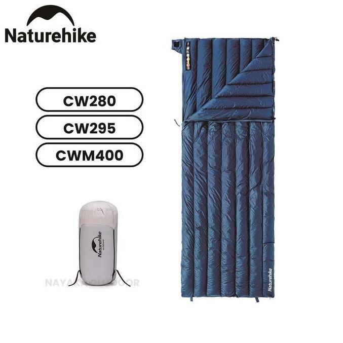 Sleeping Bag Ultralight Naturehike CW280 CW295 CWM400 Kantong Tidur Camping Tebal Hangat Duck Down