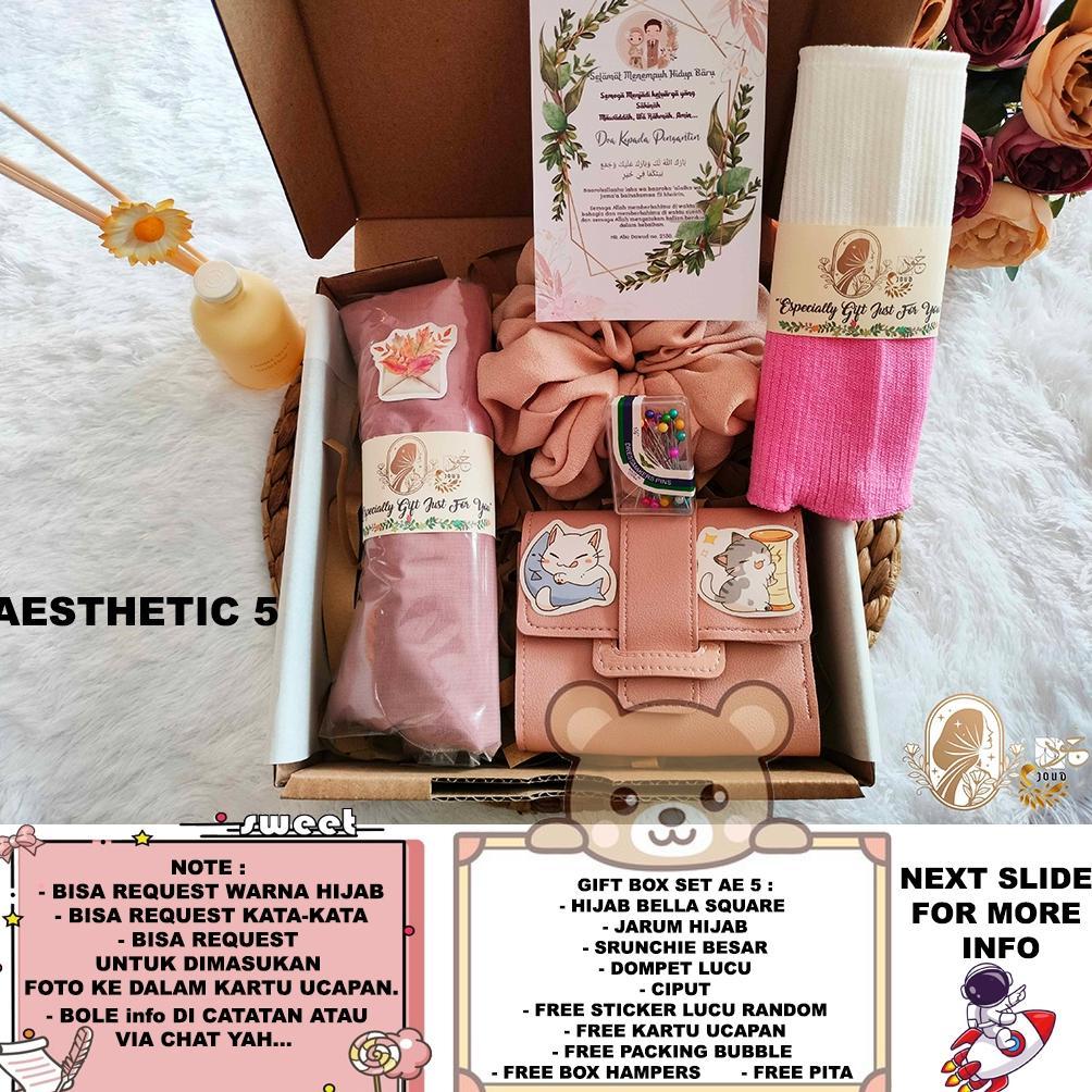 Diskon Hampers Hijab Premium / Hampers Hijab Gift Box / Hampers Cewek Ulang Tahun / Hampers Cewek Ae