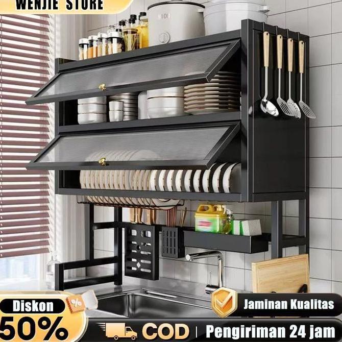 GAVANISHOPJAYA - RAK PIRING WASTAFEL STAINLESS/RAK PIRING TERTUTUP/RAK PIRING MINIMALIS/RAK PIRING S