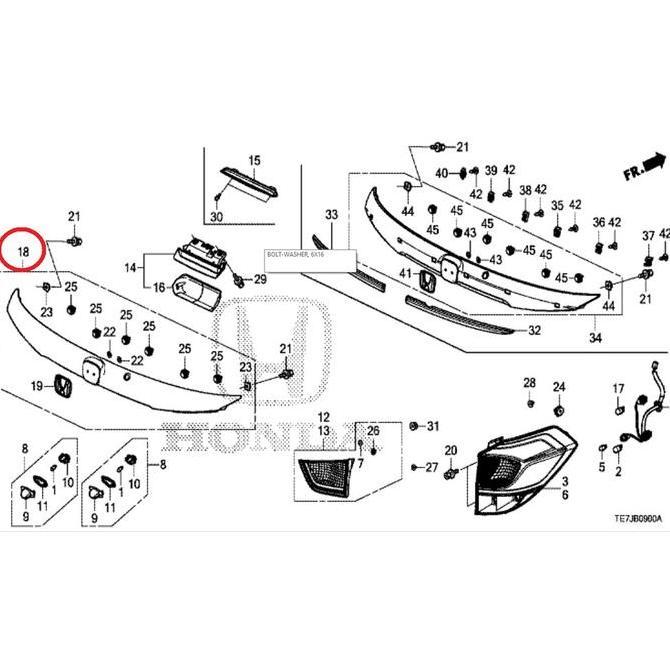 Garnish Pintu Bagasi Belakang Mobilio 2014-2019 Original