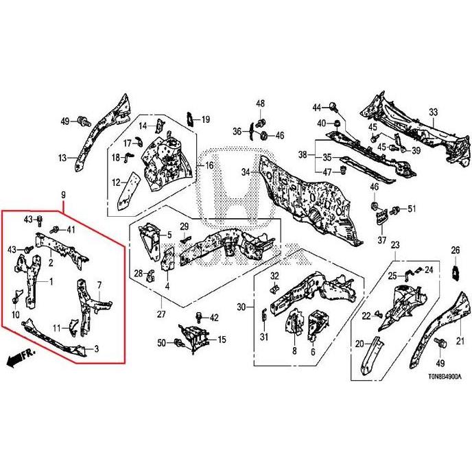 Panel Bullhead KOMPLIT CRV 2013-2016 Original