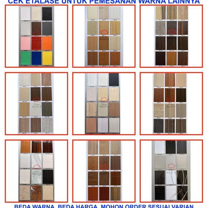 PVC Sheet Urat Kayu Taco Coklat Serat Pelapis Lemari Lapisan Meja Deco