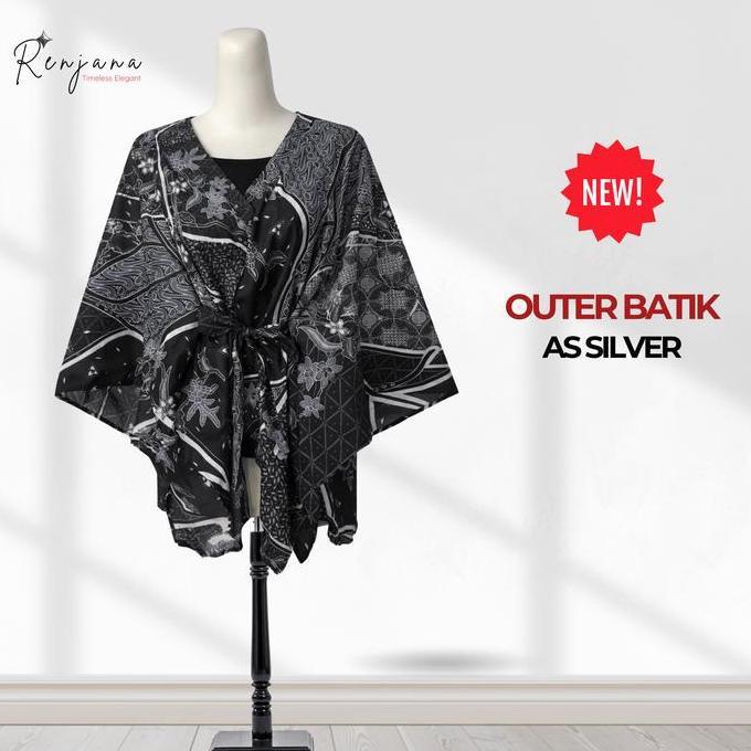 Pahseller_ - Outer Batik Wanita Modern Model Kimono - Batik Cap Viscose Premium Untuk Kondangan & Ka