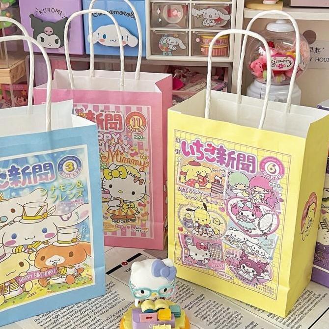 Paper Bag Paperbag Ulang Tahun Tas Kertas Motif Cartoon Lucu Gwiyeo
