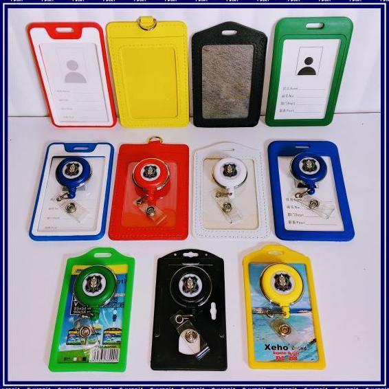 Gantungan Yoyo Id Card Putar Stainless Satpam/Security + Tempat/Holder Id Card