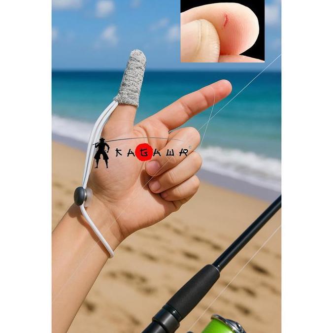 Ramai Pancing  Pelindung Jari Mancing Sarung Jari Anti Gores Bahan Rajut Nylon Spandek Tali Elastis 