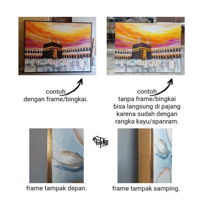 Lukisan Dinding Aesthetic Bunga Gold Premium dari Future Art Painting - Ukuran Total dengan Bingkai 