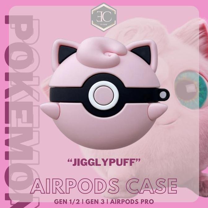 Case Premium Airpods 1 2 3 Pro Pokemon Pokeball Jigglypuff Keren Lucu