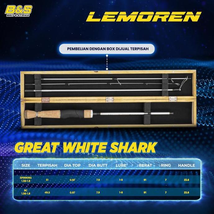 Joran Pancing Ultralight LEMOREN Baitha Lure 1-6lb Joran Travel Rod 1.56m/1.80m free BOX Joran type 