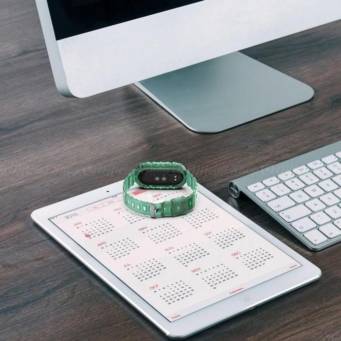 Armor 2in1 Rubber Strap Band8 w/ Bumper Case Cover for Xiao Mi Band 8